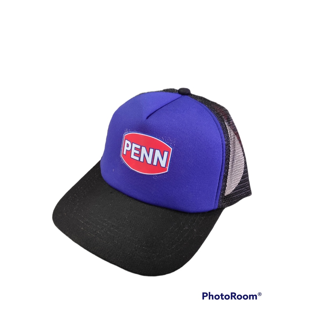 Topi Jaring Sablon Penn Topi Trucker Hat Dewasa Topi Mancing Penn Topi Outdoor Premium