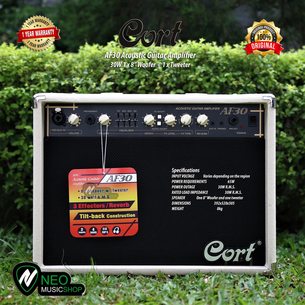 Cort AF30 30 Watt 8&quot;woofer Acoustic Guitar Amplifier
