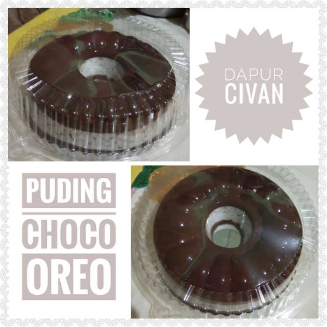 

Puding coklat oreo