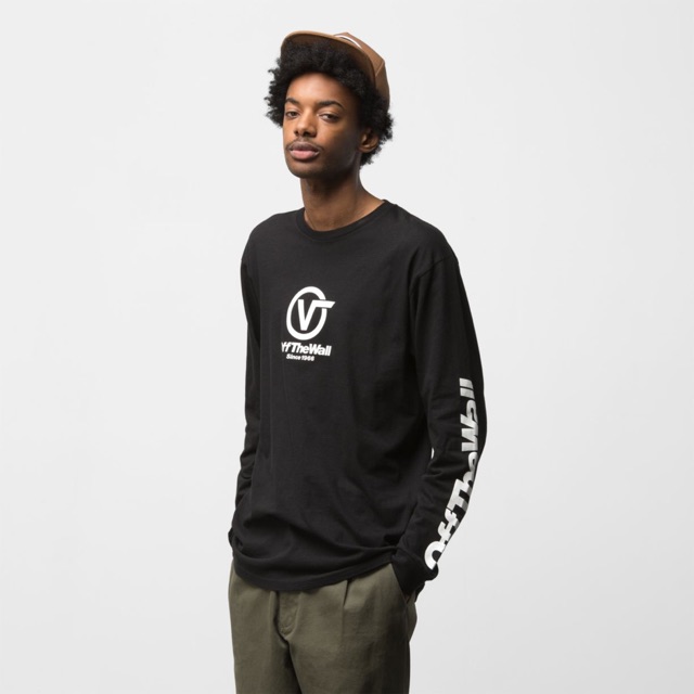 Vans Distorted Performance Long Sleeve T-Shirt in Black Original
