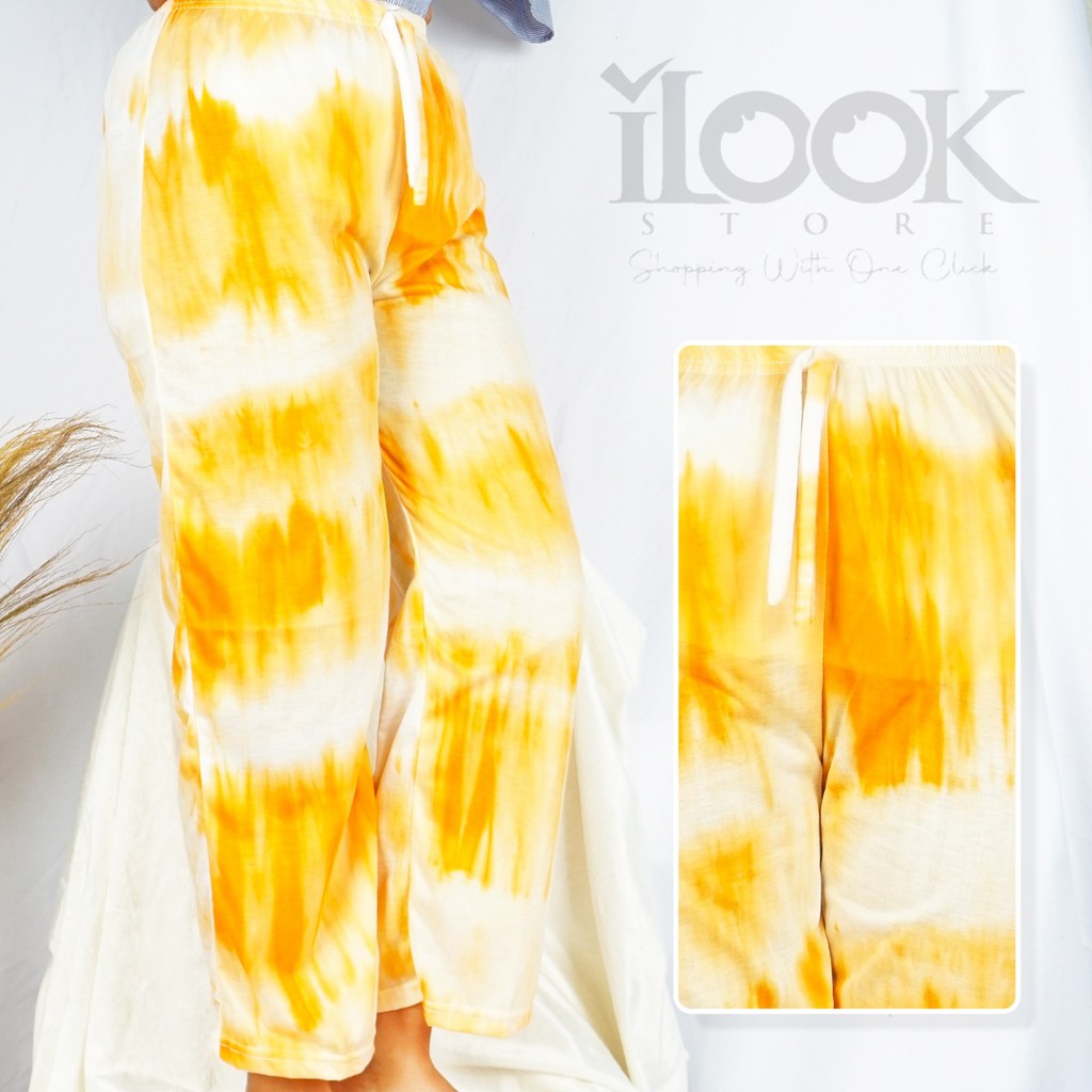 ilook | Kulot Tie Dye | Celana Kulot Tie Dye - Smoke