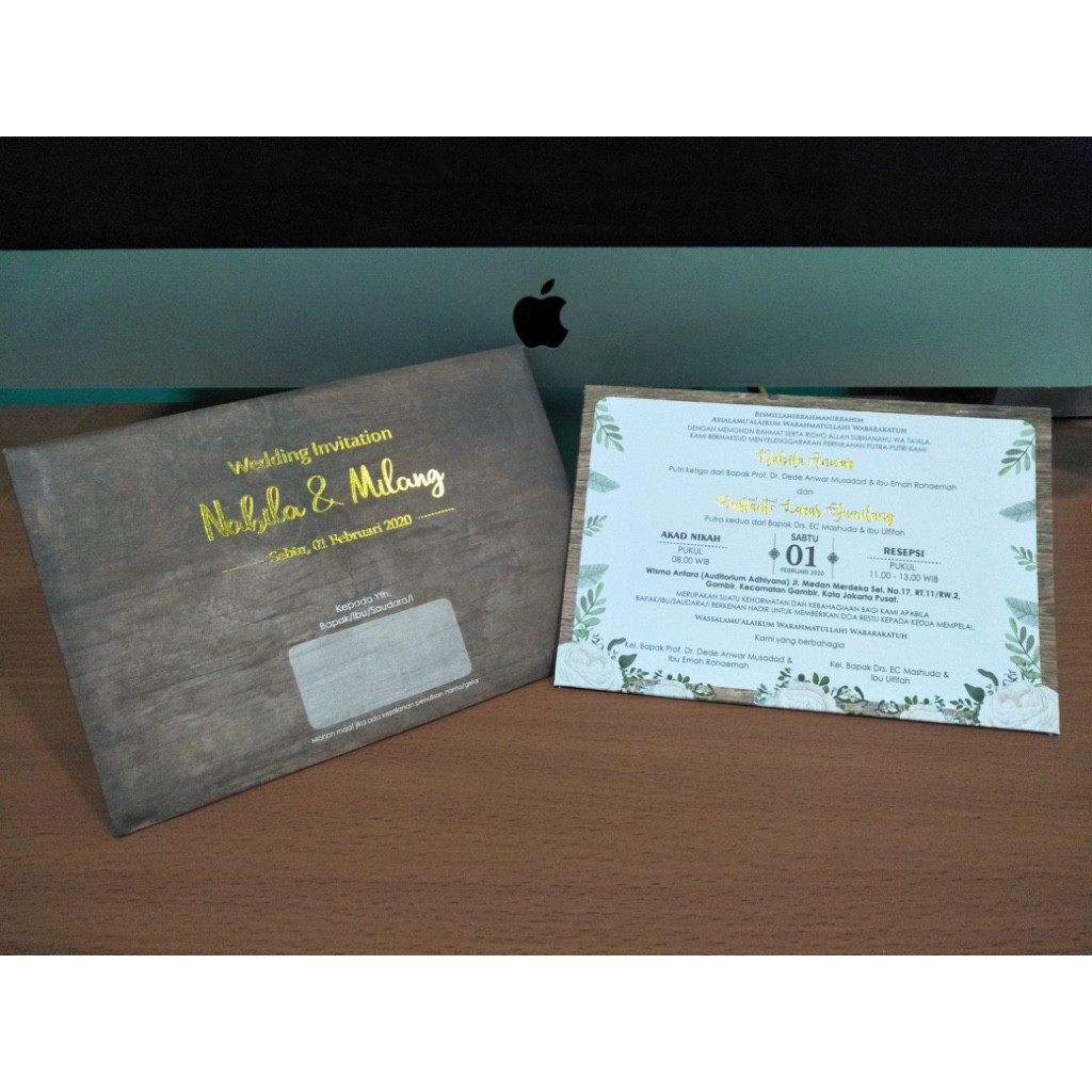 Undangan Pernikahan Hard Cover Landscape