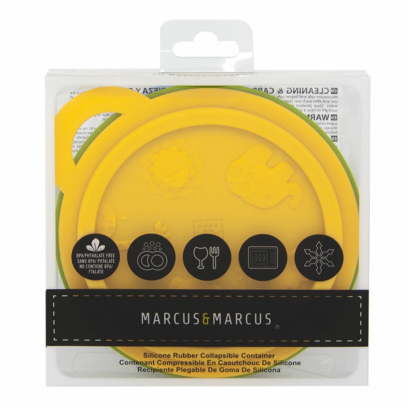Marcus &amp; Marcus Silicone Collapsible Baby Bowl Yellow