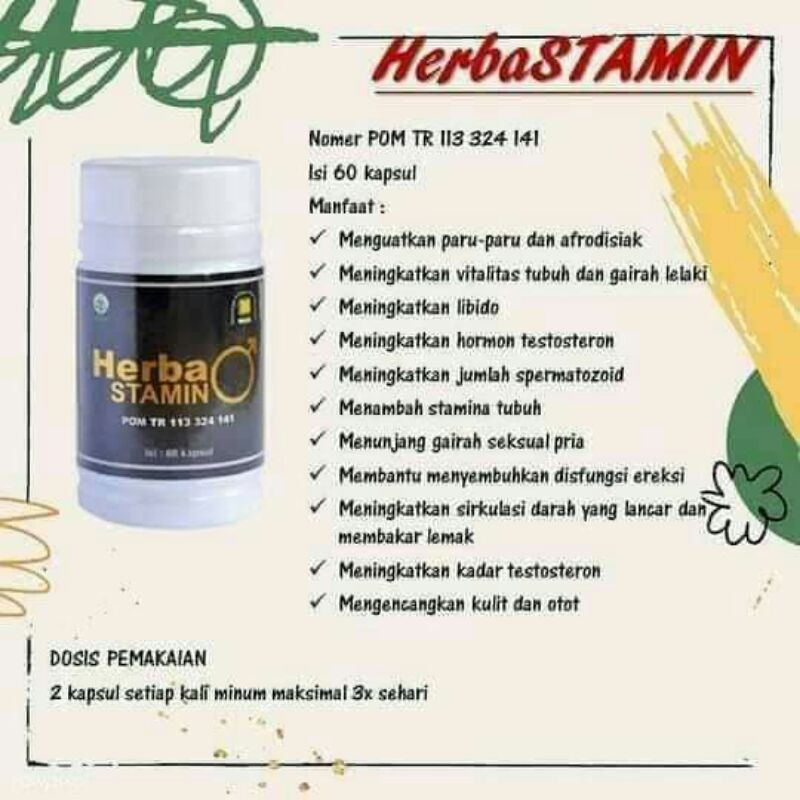 Herbastamin Nasa Original / Herbastamin Penambah Stamina Pria / Kapsul Penambah Stamina Pria