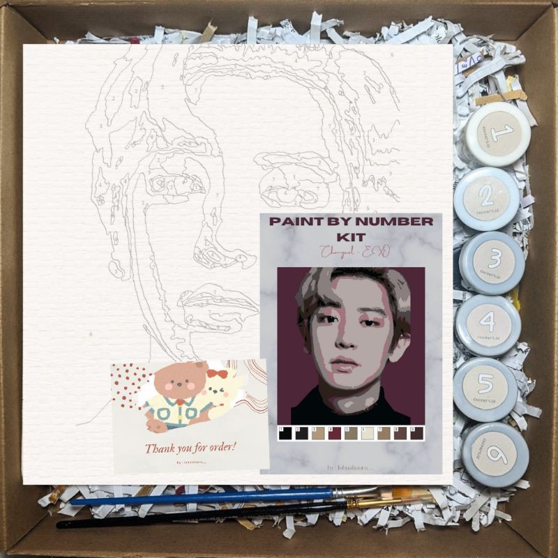 

Paint By Number [Chanyeol - EXO] | Painting Kit Kanvas | Kit lukis + freebies