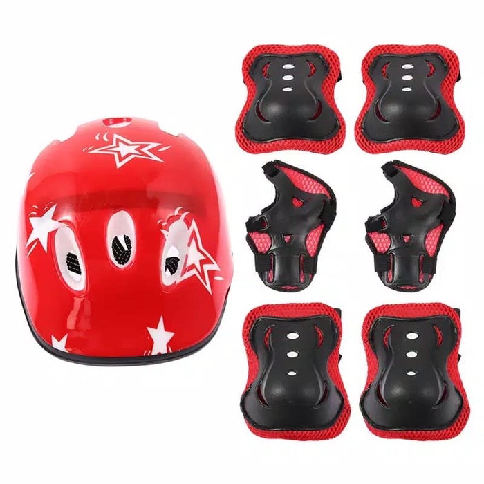 SET HELM PELINDUNG LUTUT / SIKU UNTUK SKUTER / ROLLER SKATE / SEPEDA