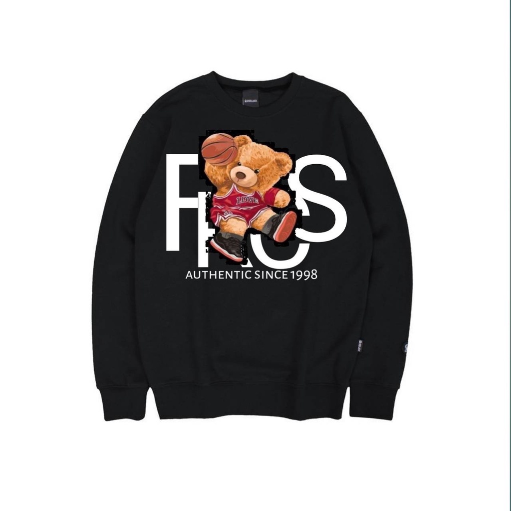 FRCS Crewneck Bear Authentic since 1998 Hitam - CN Black Garfield