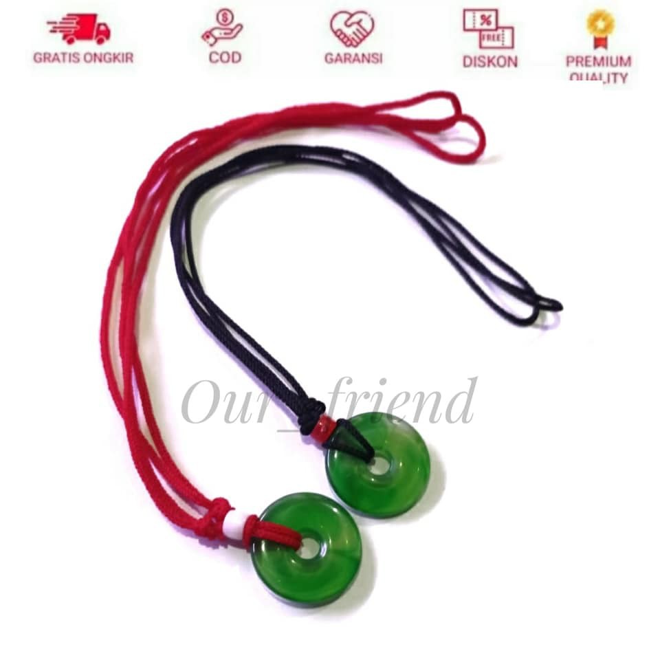Kalung Tali Bandul Batu Giok Hijau Liontin Prodack Indonesia Pria Dan Wanita Acecoris Varian Warna