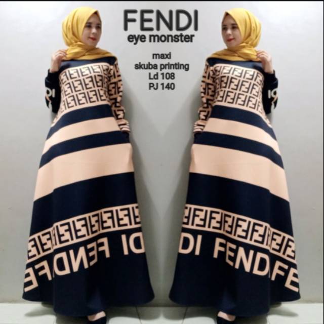 Gamis Scuba Fendi Shopee Indonesia