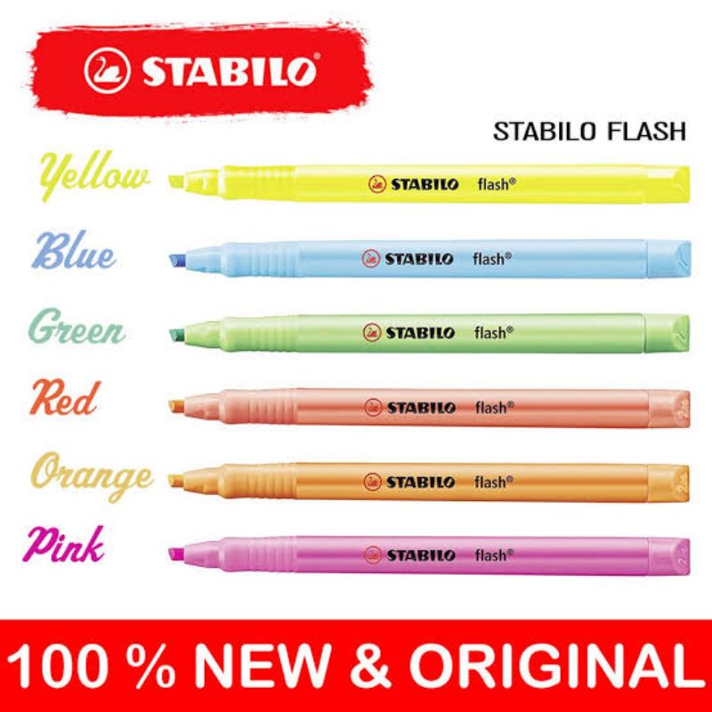 

STABILO FLASH HIGHLIGHTER PENANDA PEWARNA BENTUK PEN
