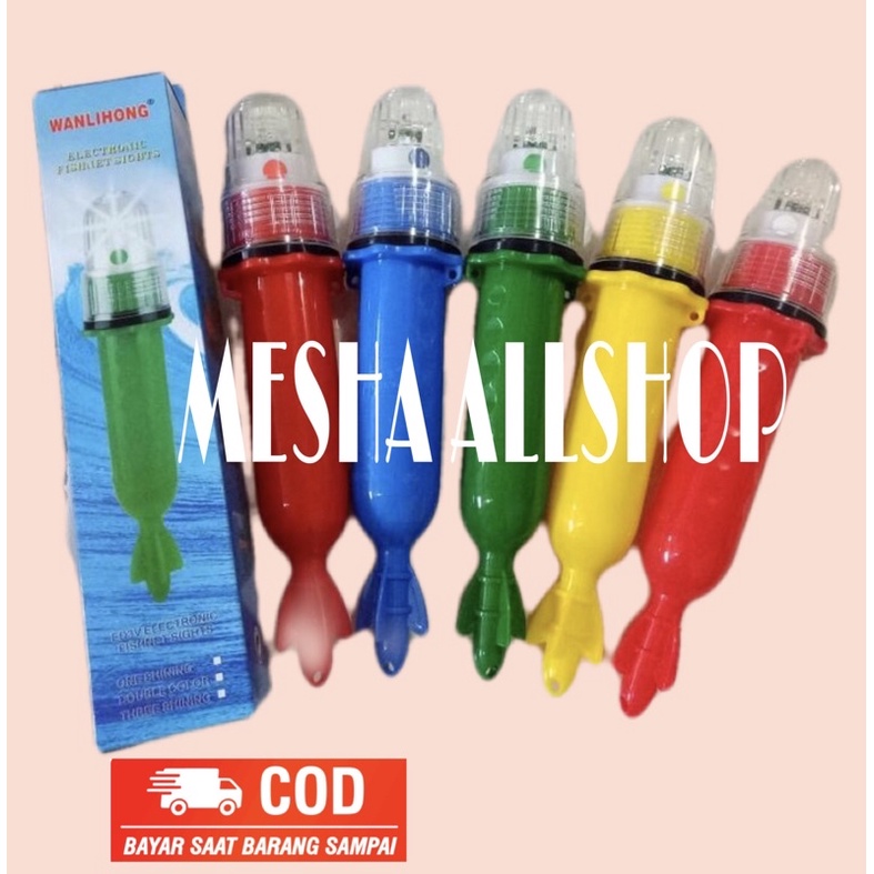 TERMURAH LAMPU NELAYAN FISHNET SIGHT TORPEDO 10 LED (2 WARNA LAMPU) 5LED (1Warna)