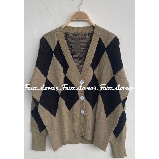 RINA CARDIGAN RAJUT MOTIF TEMPE PREMIUM/Cardigan Rajut Import Wanita STORE09 MURAH