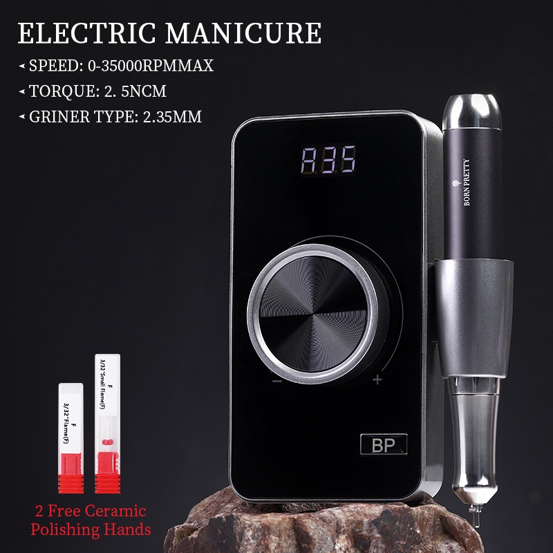 Set Mesin Bor Kuku Elektrik Uv Gel 35000 Rpm Untuk Manicure
