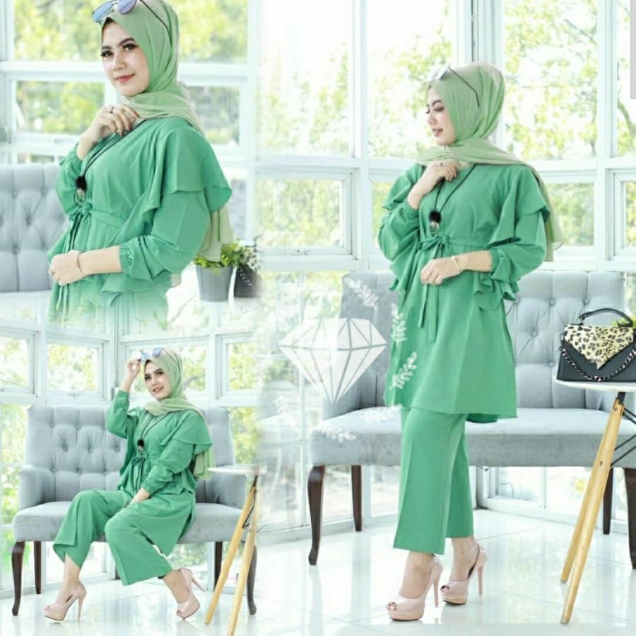 Setelan Wanita Dandelion Baju Kondangan Pesta Pernikahan Terbaru 2021 Setelan Jumbo Dandelion