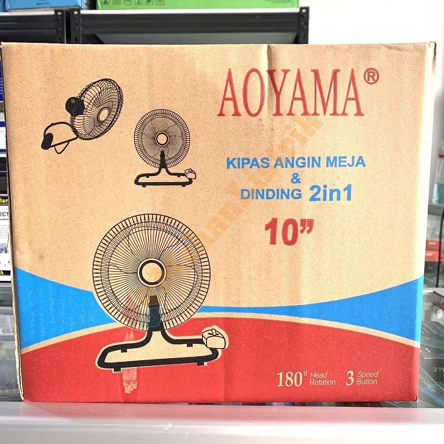 Kipas Angin Meja Duduk 2in1 10&quot; 10 Inch Dinding Aoyama Wall Deskfan