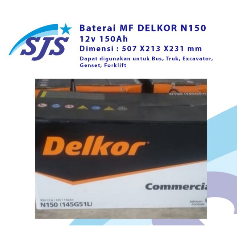 Jual Accu Delkor SMF N150 kering | Shopee Indonesia