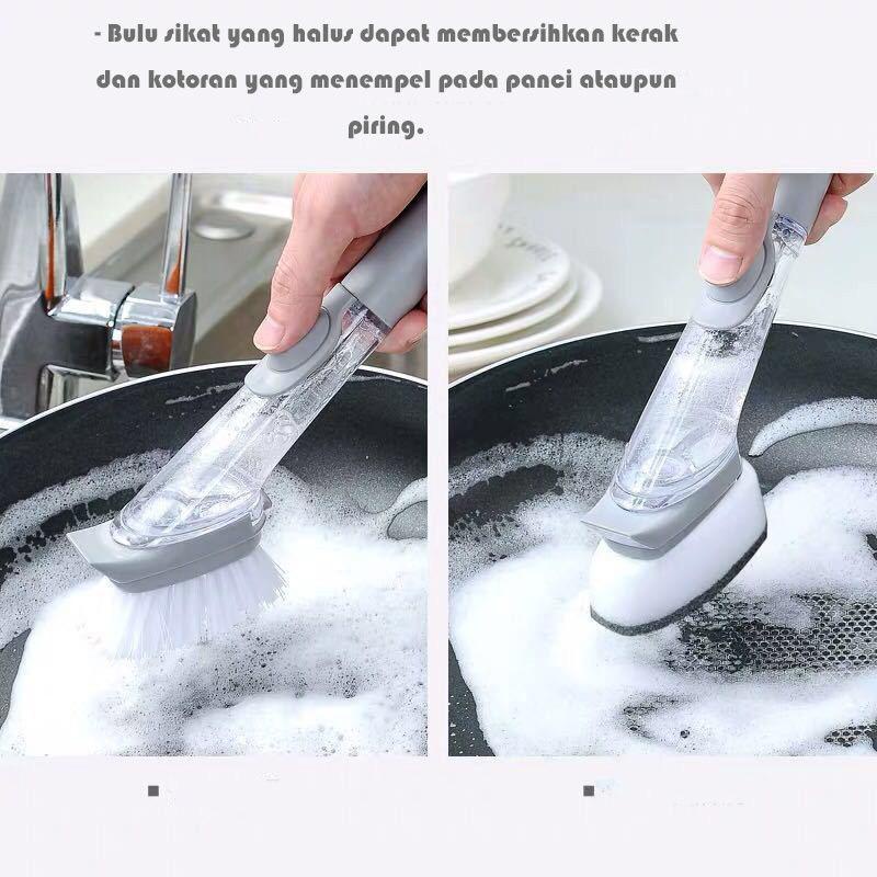 SKY130 SIKAT DISPENSER SABUN CUCI PIRING - BRUSH SIKAT DAPUR PORTABLE - ALAT PEMBERSIH DAPUR MURAH.