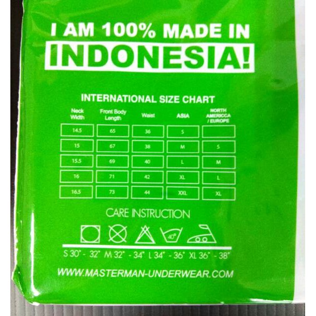 Kaos Singlet Pria MASTERMAN SMAS Hitam Isi 1Pcs