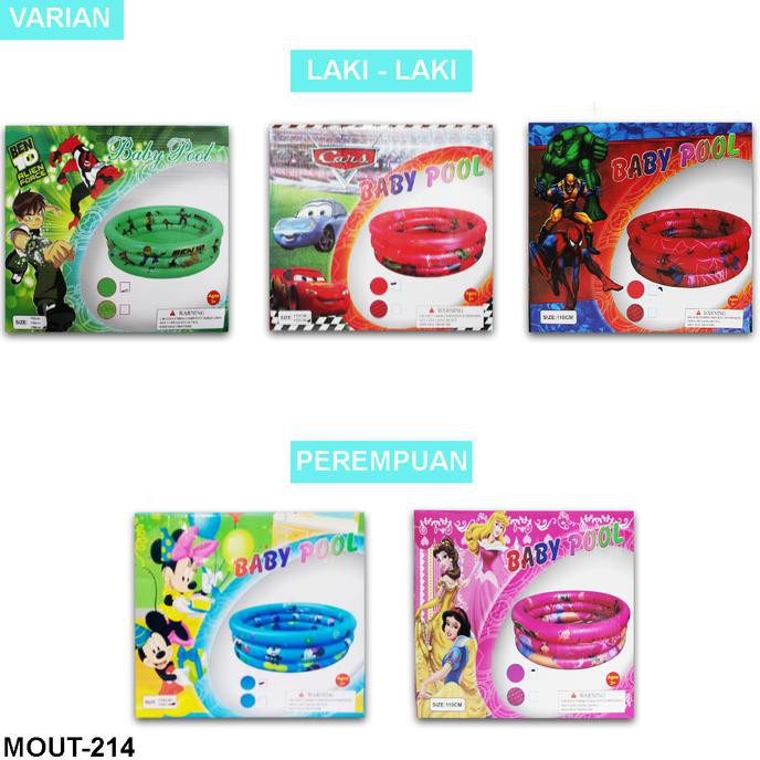 BABY POOL 110 kolam renang anak mini portable bahan karet - MOUT-214