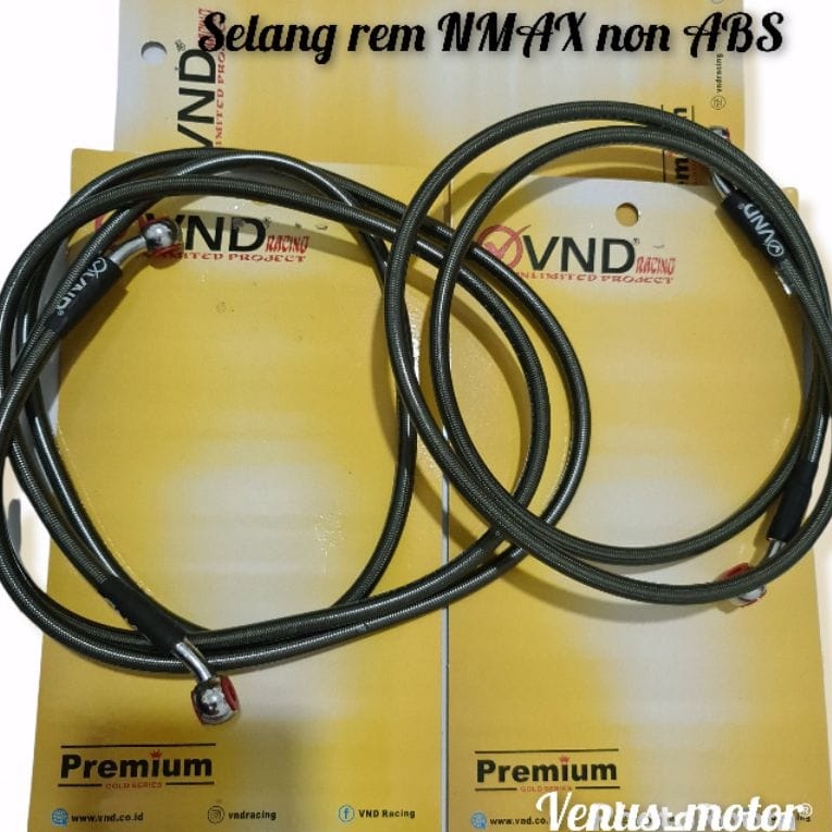 selang rem nmax NON ABS depan belakang 1SET/ selang rem NMAX merk barracuda dan VND / KTC