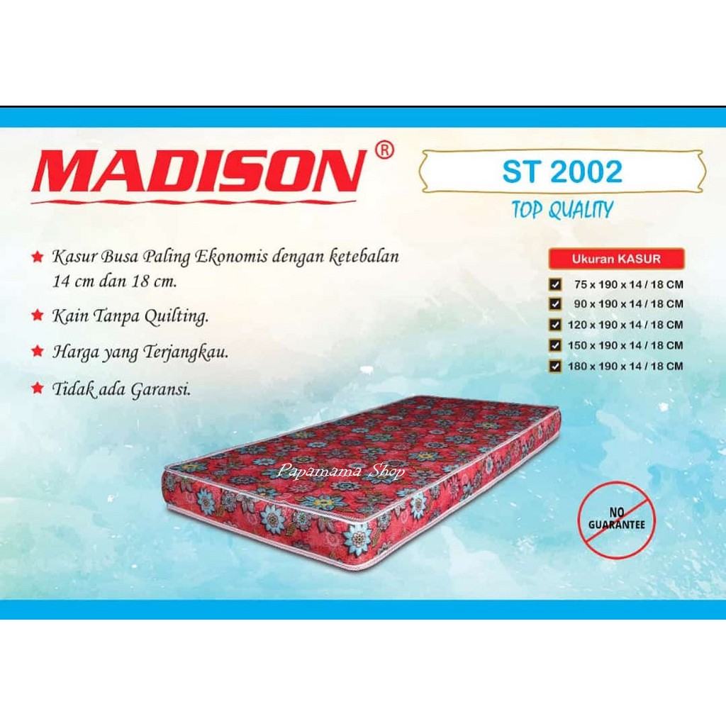 Kasur Busa Murah - Tilam Busa ST2002 120x190 Tebal 1⁴cm - Medan