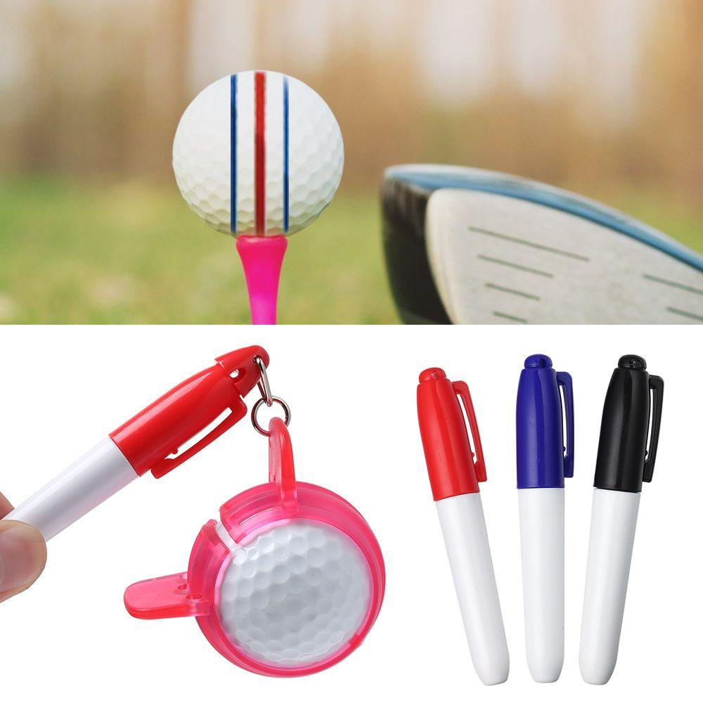 Suyo 1 Set Cetakan Penanda Bola Golf 360 Derajat 3 Warna Bahan Plastik