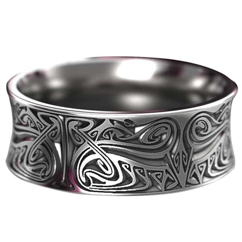 Hospitality Gothic Slavic Man's Ring Male Noric Viking Runes Thumb Rings Vintage Jewelry Rings