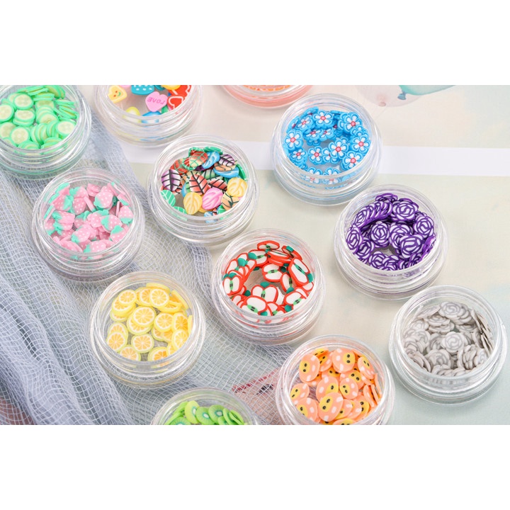 12 Grids Cute Nail Art Patch DIY Resin Filling Dekorasi Aksesoris