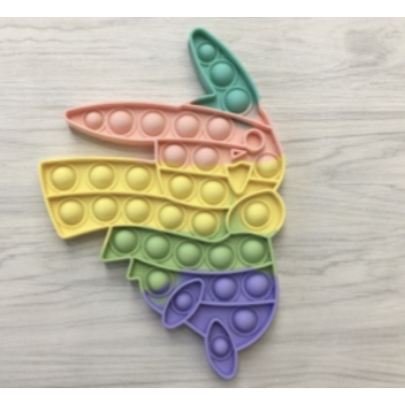 Pop It Fidget Toy Murah Rainbow Mainan Anak Penghilang Stress Tiktok-PIKACHU Indigo