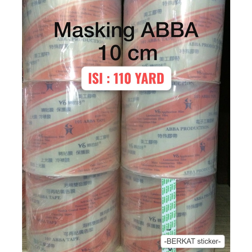 

TRANSFER / MASKING TAPE ABBA 10 cm x 110 yard LAMINASI CUTTING STICKER STIKER 10cm