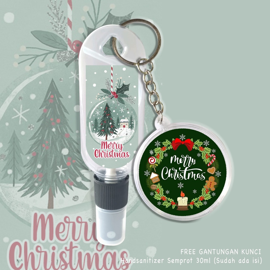 (FREE GANTUNGAN KUNCI) HAND SANITIZER TREE XMAS / KADO NATAL TERMURAH / INCLUDE ISI 30ML