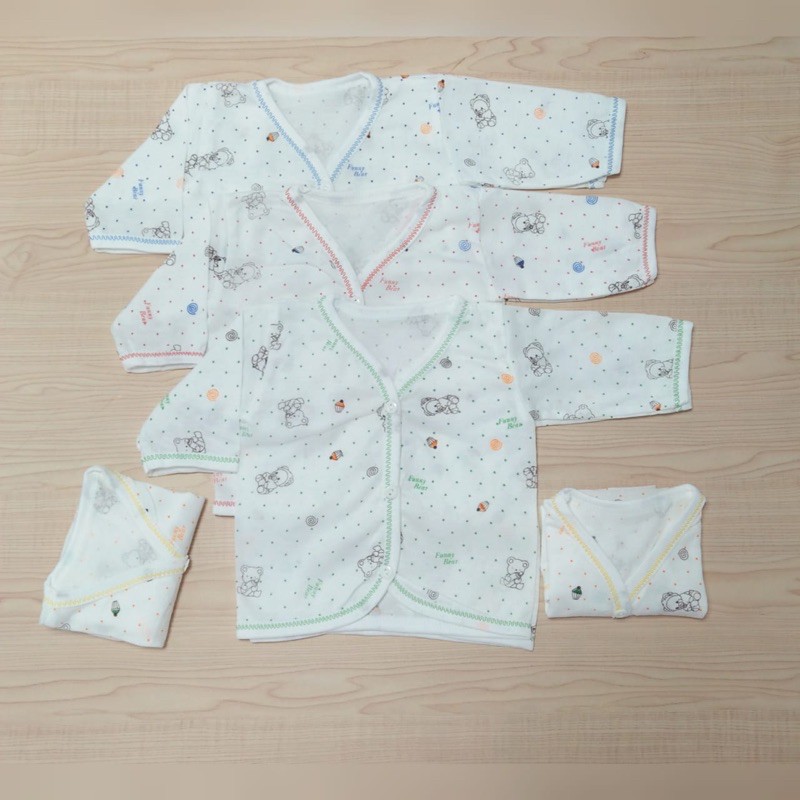 harga 3pcs 0 6bln Baju  lengan panjang bayi  baru  lahir  