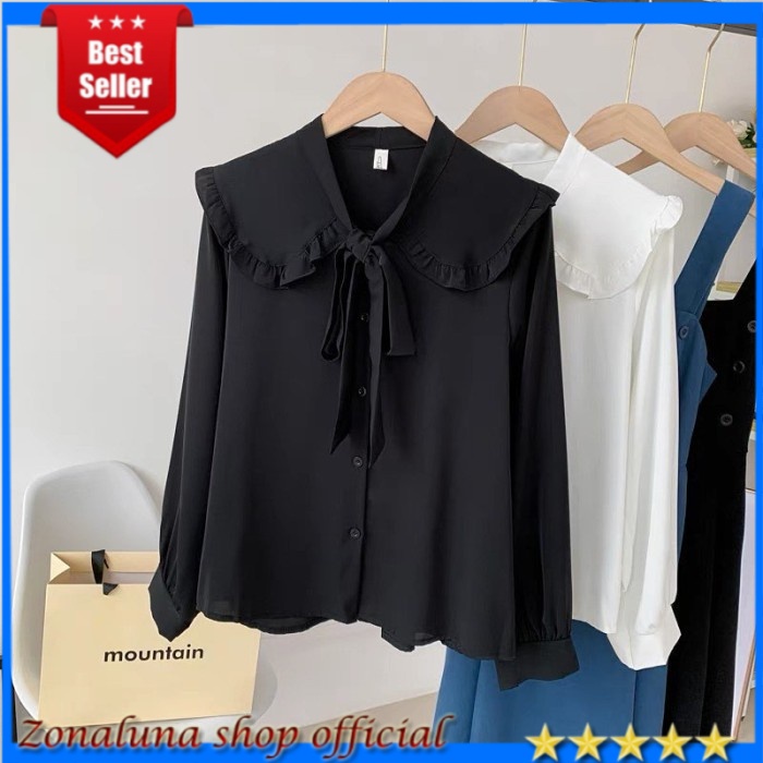 Atasan Blouse Wanita Piton Blouse Atasan Top Muslim Polos Fashion Remaja Wanita Terlaris Blus Korea