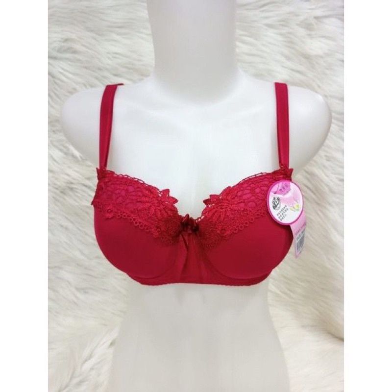 Bra Wanita dewasa busa tebal kawat 34/36/38/40/42 terlaris/bh brukat busa tebal cup C wanita sexy te