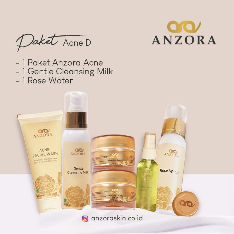 ACNE D ( paket acne + milk cleansing + rose water)