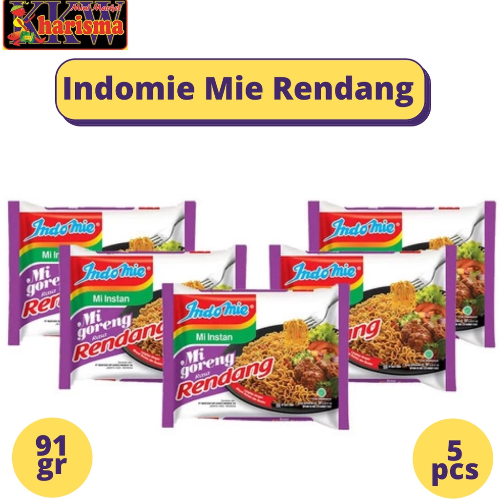 

mie instant indomie rendang 91 gram (5 pcs)