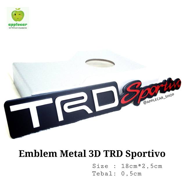 Emblem Stiker Tempelan Metal 3D TRD Sportivo