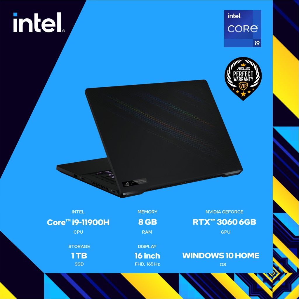 ASUS ROG Zephyrus M16 GU603HM - I9-11900H 16GB 1TB RTX3060 165Hz W10