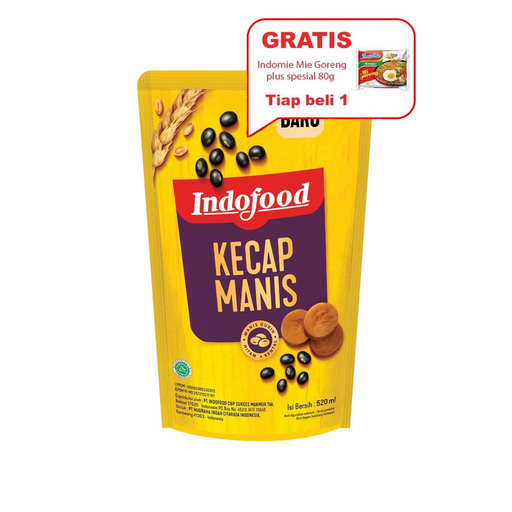 

IndofoodKECAPMANIS520mlPOUCH[GRATIS INDOMIE GORENG]