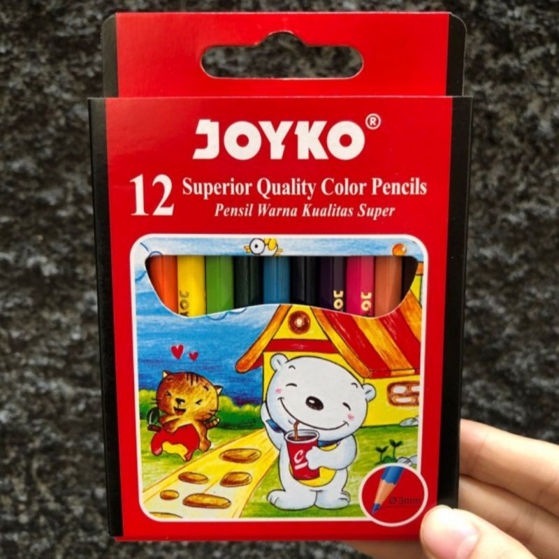 Pensil 12 Warna Pendek JOYKO CPS12
