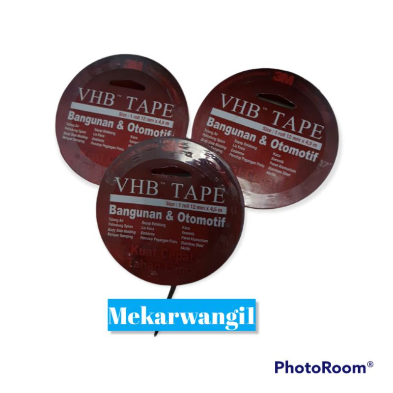 Double tape VHB 3M 12mm ORIGINAL SUPER KUAT SUPER LENGKET