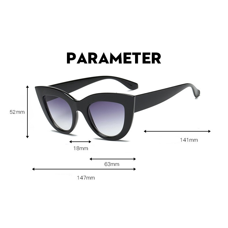 2022 Kacamata Hitam cat eye anti Uv Gaya Eropa / Amerika Untuk Wanita