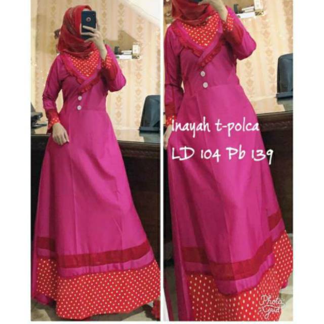 Gamis inayah / gamis katun / gamis replica / tuneeca / ninos / esme