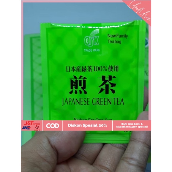 

⭐COD⭐ OSK JAPANESE GREEN TEA 2 GRAM ISI 50 SACHETS - TEH HIJAU JEPANG SACHET