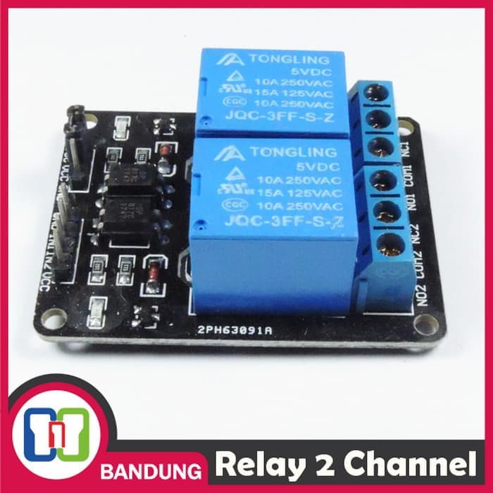 RELAY 5V 2 CHANNEL OUTPUT 250VAC 30VDC 10A WITH OPTOCUPLER MODUL