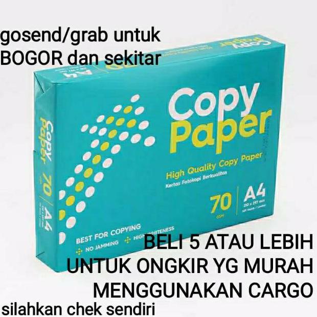 

[PRODUK 99Q] Kertas hvs A4 copy paper 75 gram (1 rim) 500 lembar TKT