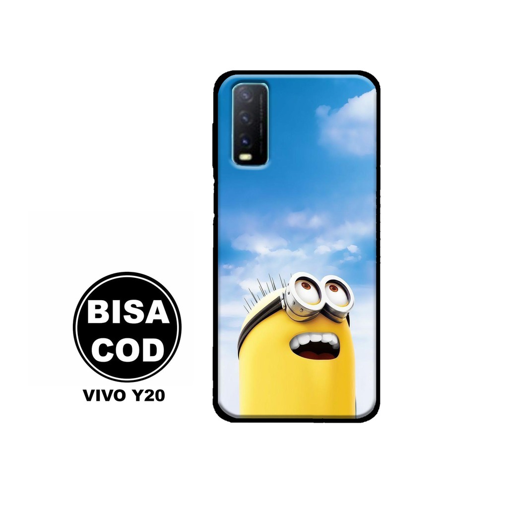 [COD]Case Hardcase Vivo Y20 / Casing Hp Vivo Y20 / Case Keren / Case Minion / Hardcase Kaca Untuk Hp