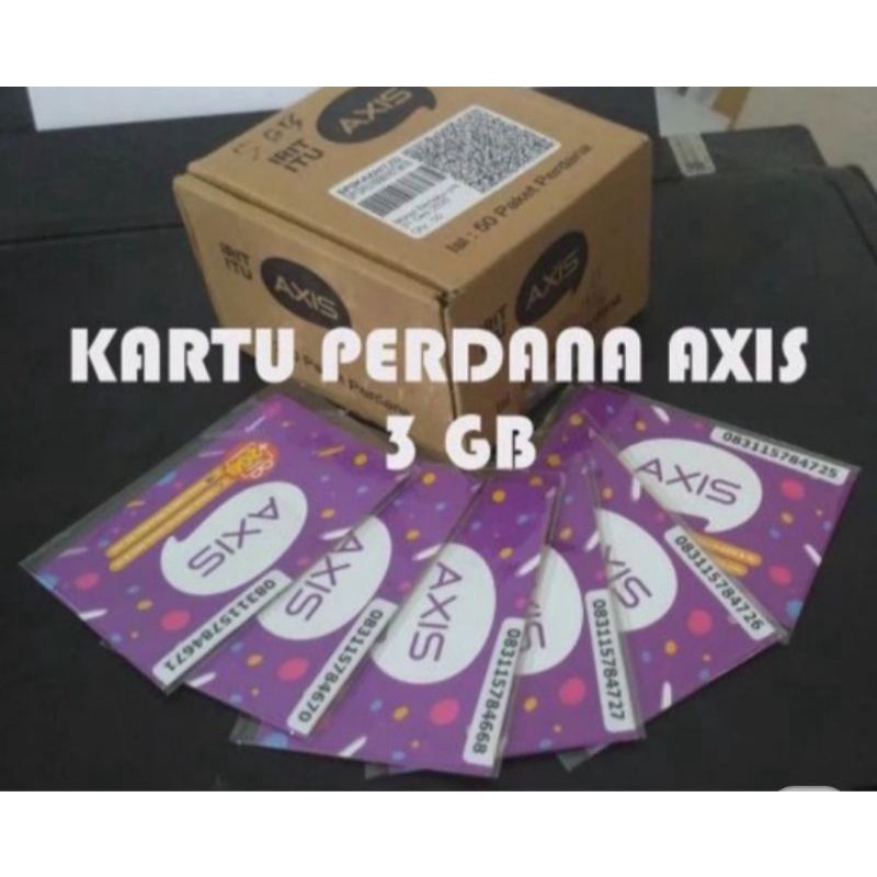 KARTU PERDANA KUOTA AXIS 3GB