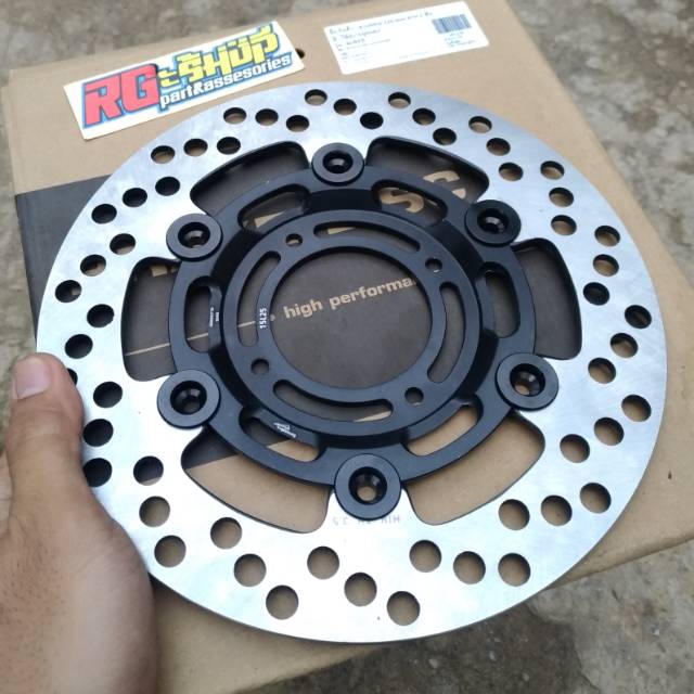 disk piringan cakram brembo RS black floating black 220mm flat datar original thailand universal