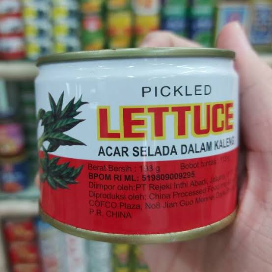 

Pickled Lettuce 182 gram / selada acar kaleng